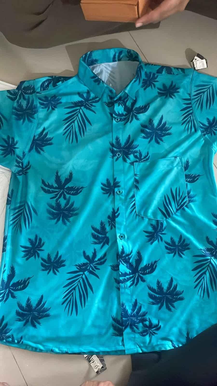 Men's Shirt Floral Blue