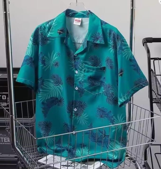 Men's Shirt Floral Blue