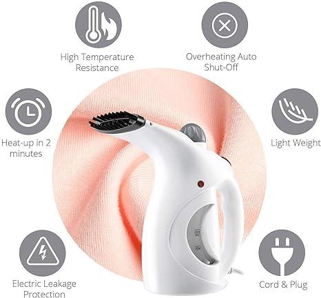 Portable Handheld Garment/Facial Vapor Steamer Iron Brush